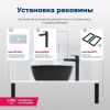 Раковина керамическая Aquanet Trend TREND-1-MB 40х40 накладная цвет черный без отверстий под смеситель