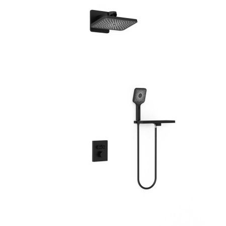 Душевая система Vincea Inspire VSFW-3I21MT4RMB встраиваемая в стену цвет черный с термостатом
