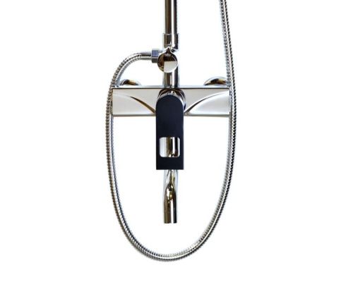 Душевая стойка Bronze de Luxe EL77CB настенная цвет хром/черный - фото 5