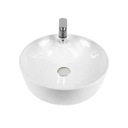 Раковина из сантехнического фарфора Bond Circle S03-430 40х40 накладная цвет белый 1 отверстие под смеситель