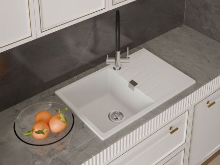 Кухонная мойка Rivelato RAUM RM-78 brina 80х50 цвет белый