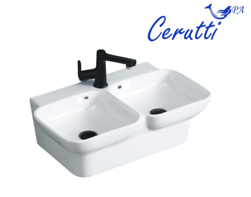 Раковина Cerutti SPA 65 см СТ9702 подвесная цвет белый - фото 2