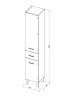 Шкаф-пенал Aquanet Верона 00178970 40х200 напольный цвет белый