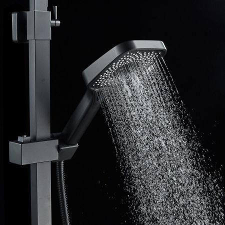 Душевая стойка Shevanik S7036H настенная цвет черный