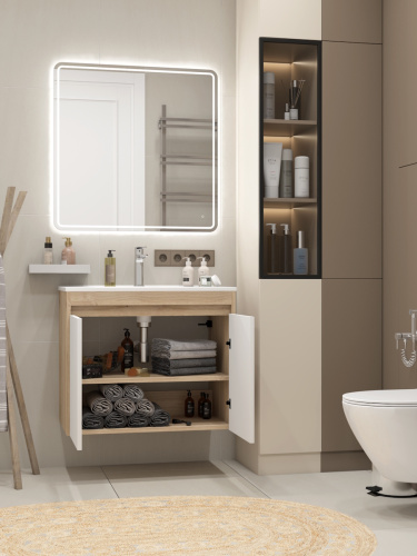 Тумба с раковиной Teymi Netta F15935 75х46х62 подвесная - фото 4