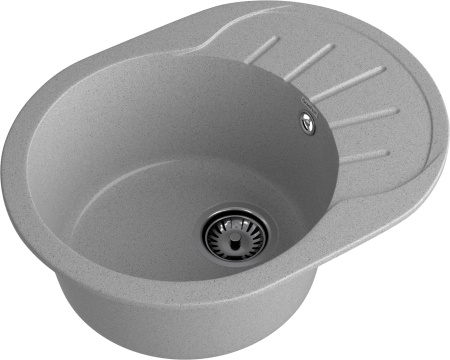 Кухонная мойка Granfest Rondo R-580L серый 58х45 цвет серый поверхность матовая