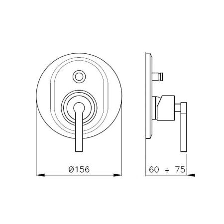 Смеситель для душа Nicolazzi Olympus 3796EXTCR29M встраиваемый в стену хром (внешняя часть)
