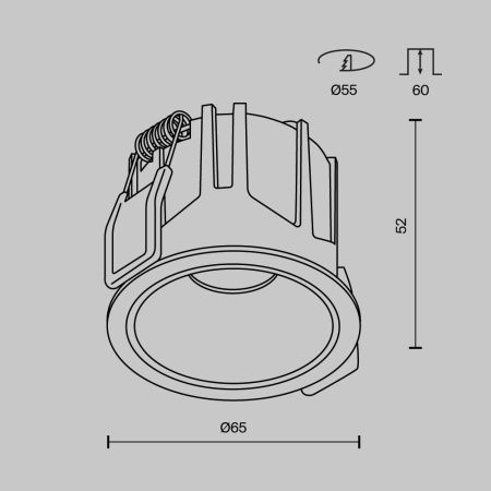 Светильник встраиваемый Maytoni Technical Alfa LED DL043-01-10W2.7K-RD-W