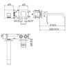 Смеситель для раковины Gattoni ELY 8839/88C0 настенный хром