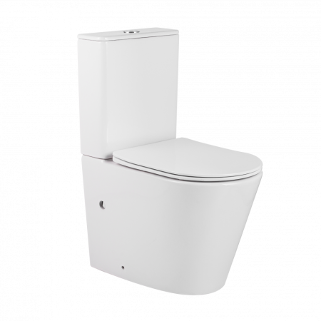 Унитаз напольный с бачком CeramaLux TR2179 белый с сиденьем микролифт смыв торнадо