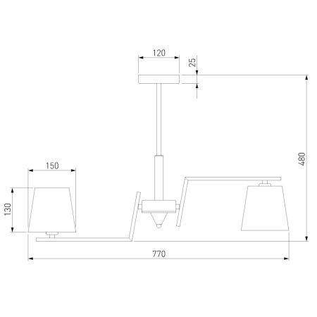 Люстра на штанге Eurosvet Ozark (Озарк) 60149/8 латунь Smart