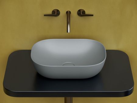 Раковина из сантехнического фарфора Ceramica Nova ELEMENT CN6009MH 50х30 накладная цвет черный без отверстий под смеситель