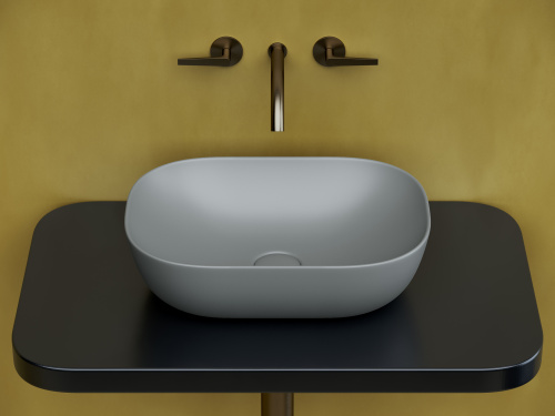 Раковина Ceramica Nova ELEMENT 46 см CN6009MH накладная цвет антрацит матовый - фото 2