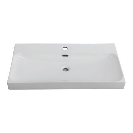 Раковина керамическая BelBagno Marino-Cer BB-8078-80 80х50 накладная цвет белый 1 отверстие под смеситель