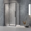 Душевой уголок Veconi Rovigo RV034B-110100-01-C7 110х100 стекло прозрачное профиль черный без поддона