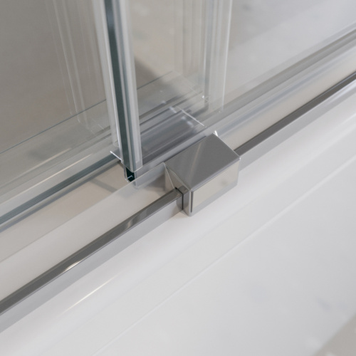 Душевая шторка на ванну Cezares TANDEM-SOFT TANDEM-SOFT-VF-2-180/145-C-Cr-IV 180х145 стекло прозрачное профиль хром глянцевый - фото 4