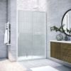 Душевая дверь Vegas-Glass ZP TUR+NOVO ZP NOVO h2000 175 01 Moru 175х200 стекло рифленое профиль белый