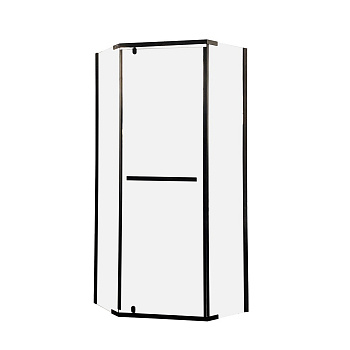 Душевой уголок Cerutti SPA CHIKA ZP101B 100х100 стекло прозрачное профиль черный без поддона