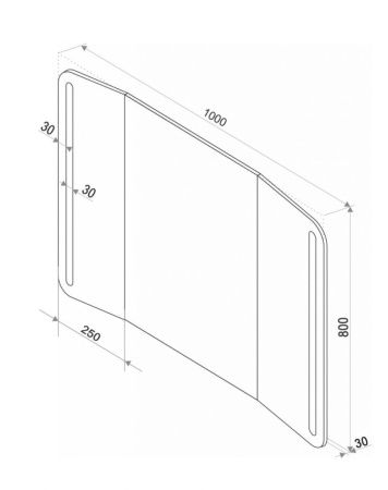 Зеркало с подсветкой Art&Max TRENTO AM-Tre-1000-800-DS-F 100х80 подвесное