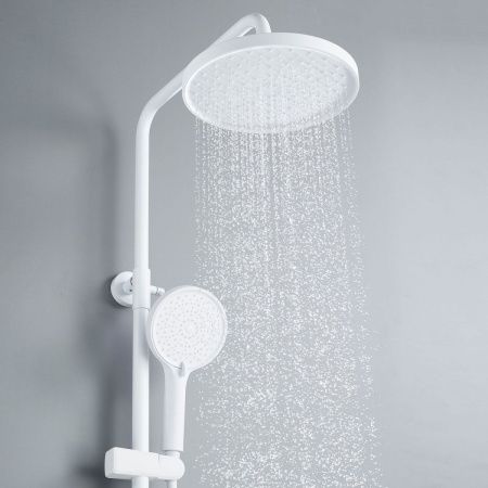 Душевая стойка Shevanik S4336C настенная цвет белый