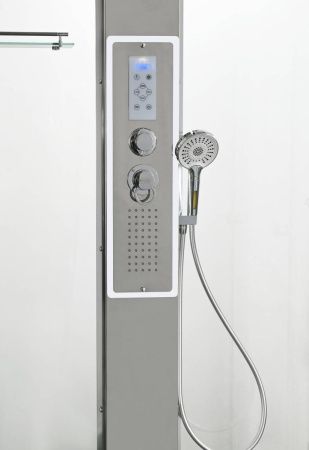 Душевая кабина AvaCan Z Z1910LEDMT 100х100 квадратная с крышей ориентация универсальная