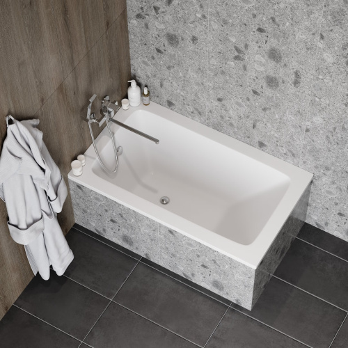 Ванна акриловая Teymi Helmi T30101 120х70 пристенная прямоугольная без ножек - фото 5