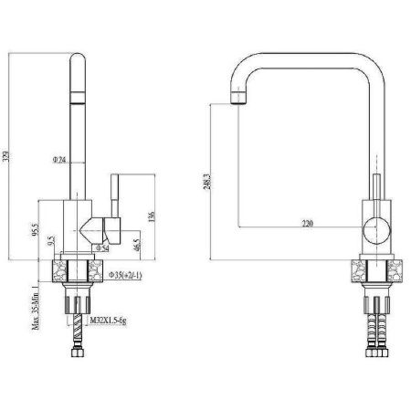 Смеситель для кухни Haiba HB70304-4 на мойку нержавеющая сталь