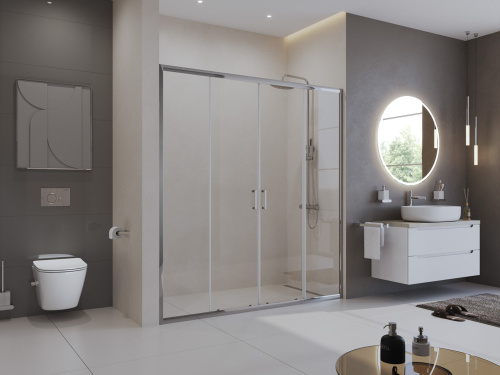 Душевая дверь BelBagno UNO-195 UNO-195-BF-2-170-C-Cr 170х195 стекло прозрачное профиль хром - фото 2