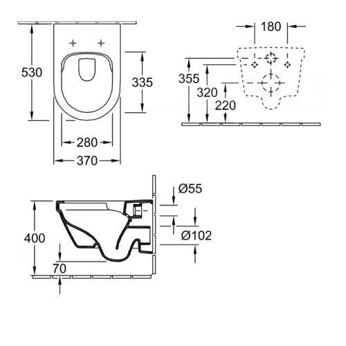 Чаша унитаза подвесная Villeroy Boch Architectura 4694HRR1 цвет белый без сиденья безободковая каскадный смыв - фото 2