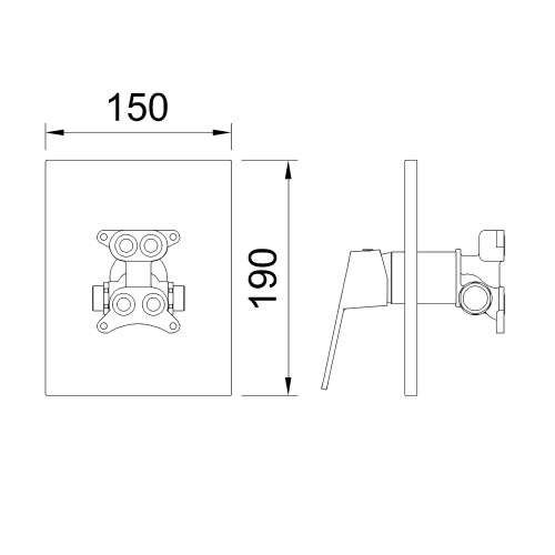 Смеситель Clever PANAM EVO XTREME 62227 встраиваемый хром - фото 2