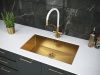 Кухонная мойка Paulmark GERBERG 74 UNI PM257444-BG 70х40 цвет золото поверхность брашированная