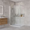 Душевая перегородка BelBagno KRAFT KRAFT-L-1-110-C-Cr 110х195 стекло прозрачное профиль хром