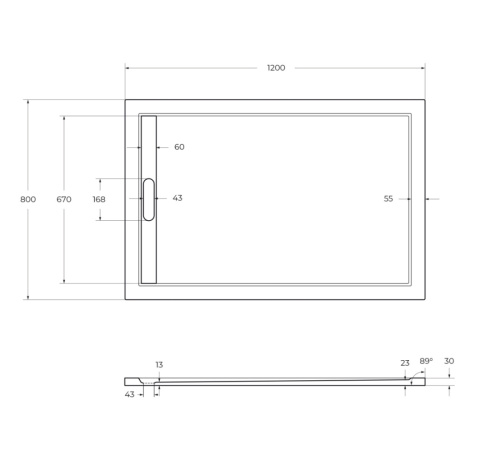 Душевой поддон Cezares TRAY-AS-AH-120/80-30-W 120х80 искусственный мрамор белый - фото 2