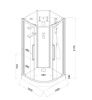 Душевая кабина Acquazzone Alexandra 100 100х100 четверть круга с крышей ориентация универсальная