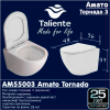 Унитаз подвесной Taliente Amato Tornado 3 AM55003 белый с сиденьем микролифт безободковый смыв торнадо