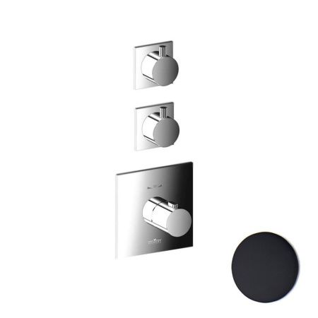 Смеситель для ванны и душа Webert Elio EL971402560 встраиваемый в стену черный с термостатом