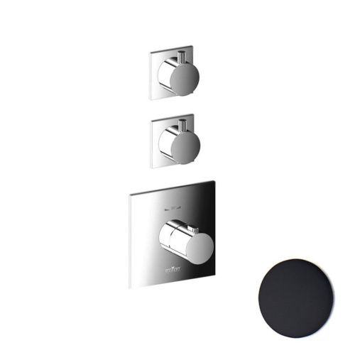 Смеситель для ванны и душа Webert Elio EL971402560 встраиваемый в стену черный с термостатом - фото 2