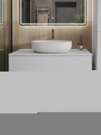 Тумба с раковиной Orange Line Li-100TuwMDF+B05-520W 100х50