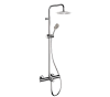 Душевая стойка Remer Elegance EQ34A8MPUFM25G настенная цвет хром с термостатом