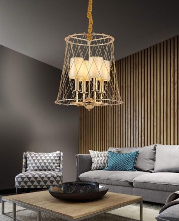 Люстра подвесная Lumina Deco Berton (Бертон) LDP 8013-4 F.GD