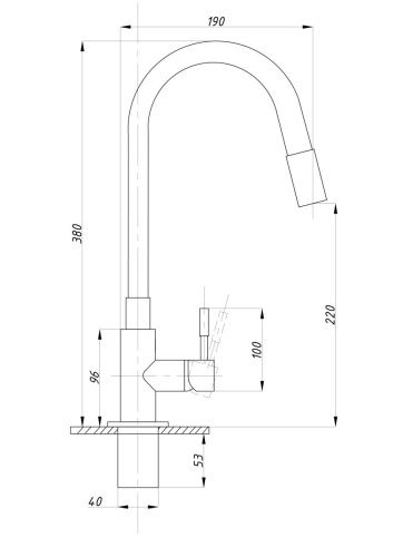 Смеситель для кухни TSARSBERG TSB-114-SA004 на столешницу хром - фото 5