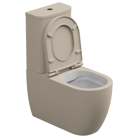 Чаша унитаза напольная GSG Ceramic Design Like LKMBLBI000/034P цвет белый/бежевый без бачка без сиденья безободковая смыв торнадо