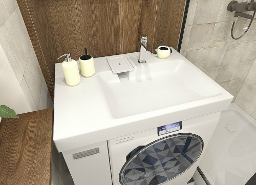 Тумба с раковиной Эстет Riga Luxe ФР-00009657 18х58х86 напольная цвет белый - фото 2