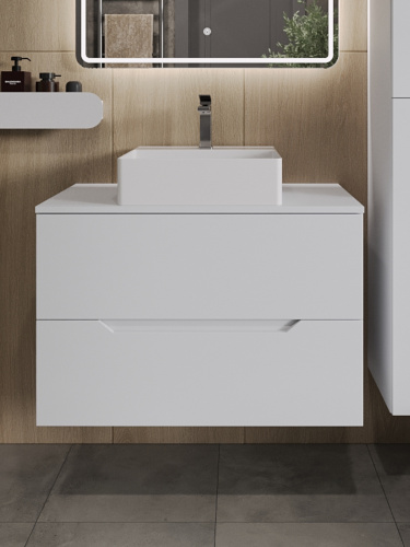 Тумба с раковиной Orange Line Li-80TuwMDF+B04-405W 81х46х66,5 - фото 3