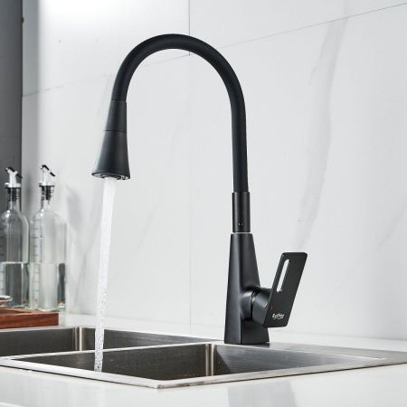 Смеситель для кухни Raffine F313H-3 на мойку черный