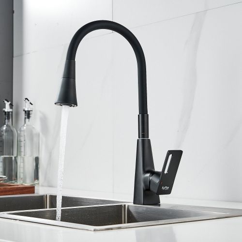 Смеситель для кухни Raffine F313H-3 на мойку черный - фото 5