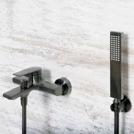 Смеситель для ванны Wasserkraft Wiese 8400 8401 настенный серый