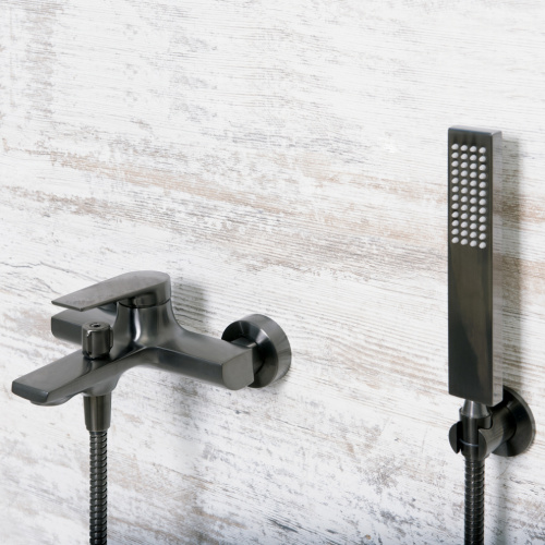 Смеситель для ванны WasserKRAFT Wiese 8400 8401 настенный оружейная сталь - фото 2