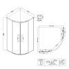 Душевой уголок Niagara Nova NG-2827-34BLACK 100х100 стекло тонированное профиль черный без поддона