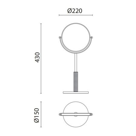 Косметическое зеркало Oasis Defile 0AGD029OR